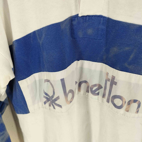 ベネトン BENETTON 80-90s イタリア製 ラガーシャツ メンズ import:XL