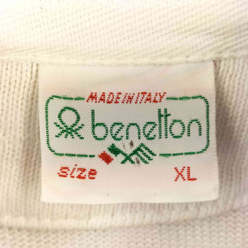 ベネトン BENETTON 80-90s イタリア製 ラガーシャツ メンズ import:XL