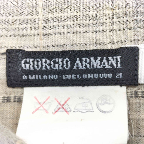 ジョルジオアルマーニ Giorgio Armani イタリア製 オンブレチェック L/S シャツ メンズ JPN:42