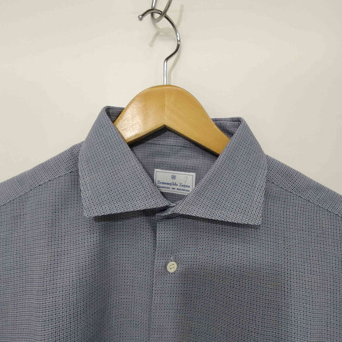 エルメネジルドゼニア Ermenegildo Zegna スペイン製 ホリゾンタルカラー L/S シャツ メンズ