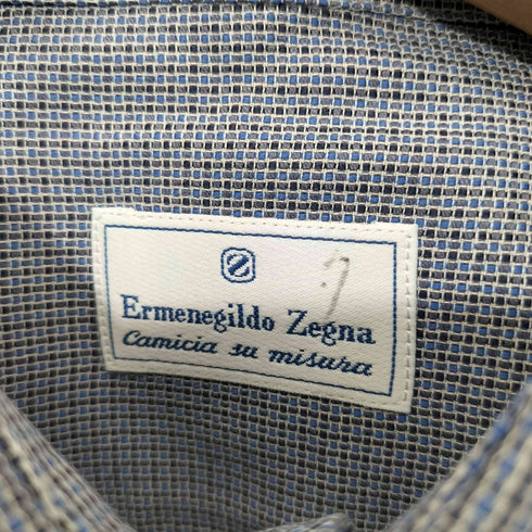 エルメネジルドゼニア Ermenegildo Zegna スペイン製 ホリゾンタルカラー L/S シャツ メンズ