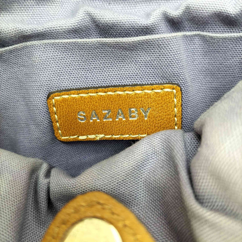 サザビー SAZABY 巾着型 レザーショルダーバッグ レディース