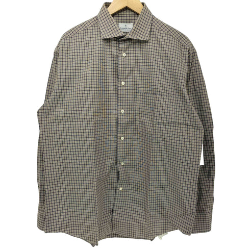 エルメネジルドゼニア Ermenegildo Zegna スイス製 ホリゾンタルカラー L/Sシャツ メンズ