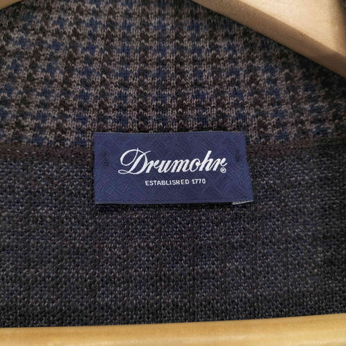 ドルモア Drumohr 千鳥格子 シングルテーラードニットジャケット メンズ JPN:46