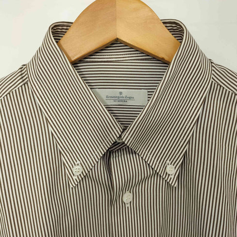 エルメネジルドゼニア Ermenegildo Zegna ストライプ L/S ボタンダウンシャツ メンズ
