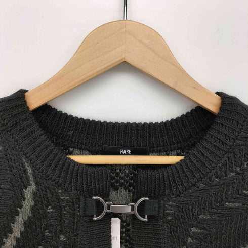 ハレ HARE 24AW メタルボタン フリンジニット カーディガン メンズ FREE