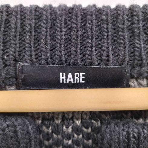 ハレ HARE 24AW メタルボタン フリンジニット カーディガン メンズ FREE