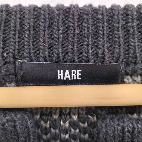 ハレ HARE 24AW メタルボタン フリンジニット カーディガン メンズ FREE
