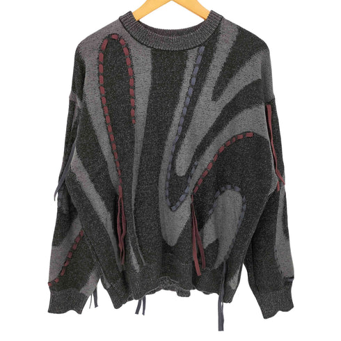 ハレ HARE 24AW マーブルステッチライン ニット プルオーバー メンズ FREE
