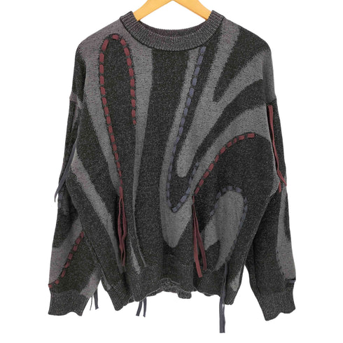 ハレ HARE 24AW マーブルステッチライン ニット プルオーバー メンズ FREE