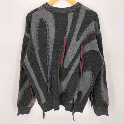 ハレ HARE 24AW マーブルステッチライン ニット プルオーバー メンズ FREE