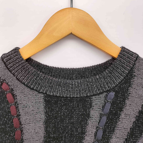 ハレ HARE 24AW マーブルステッチライン ニット プルオーバー メンズ FREE