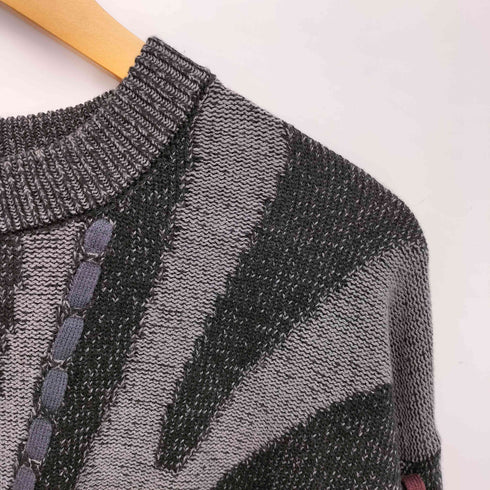 ハレ HARE 24AW マーブルステッチライン ニット プルオーバー メンズ FREE