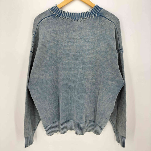 ニコアンド niko and... ダメージ フェード ニット カーディガン メンズ JPN:M