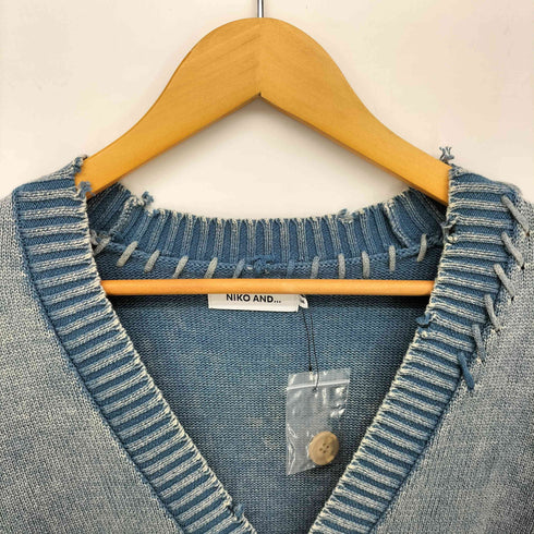 ニコアンド niko and... ダメージ フェード ニット カーディガン メンズ JPN:M