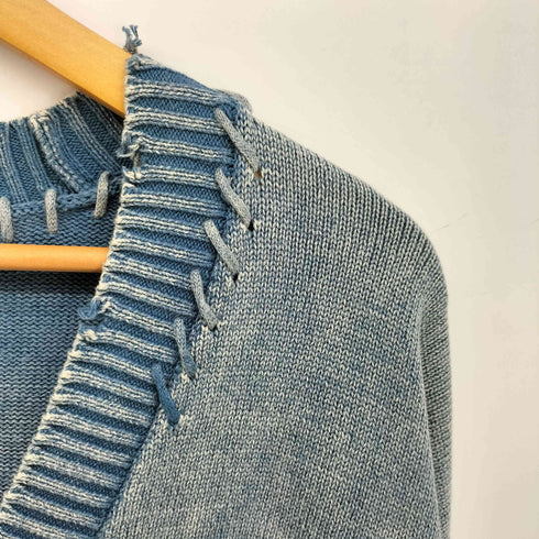 ニコアンド niko and... ダメージ フェード ニット カーディガン メンズ JPN:M