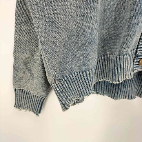 ニコアンド niko and... ダメージ フェード ニット カーディガン メンズ JPN:M