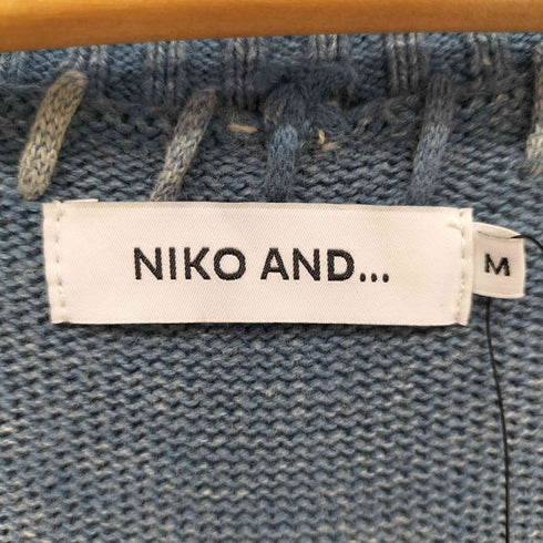 ニコアンド niko and... ダメージ フェード ニット カーディガン メンズ JPN:M