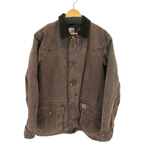 カーハート Carhartt 裏地ブランケット ダック チョアコート ウエスタンヨーク チョコレート メンズ Large Regular