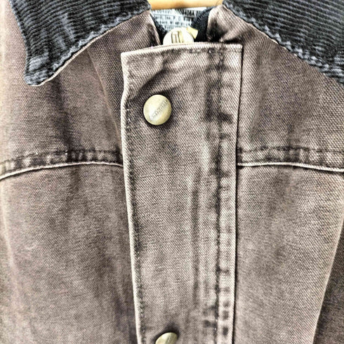 カーハート Carhartt 裏地ブランケット ダック チョアコート ウエスタンヨーク チョコレート メンズ Large Regular