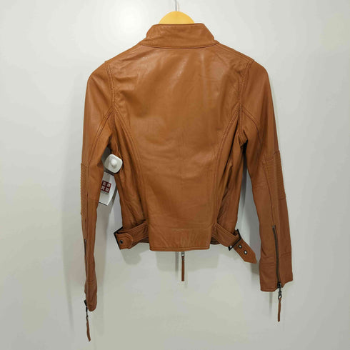 Y2K ラムレザー シングルライダース ジャケット レディース 02