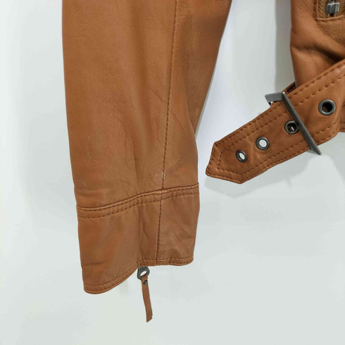 Y2K ラムレザー シングルライダース ジャケット レディース 02