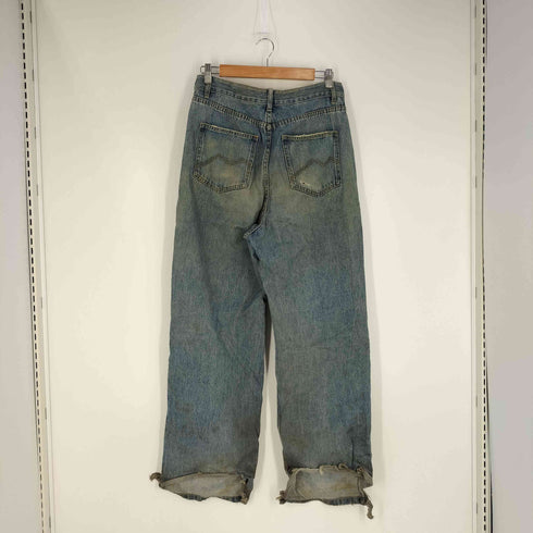 メイソンプリンス mason prince VINTAGE加工 レザーパッチ ワイドデニムパンツ メンズ JPN:3