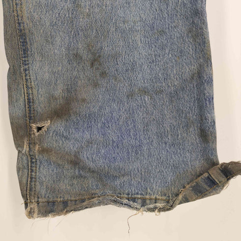 メイソンプリンス mason prince VINTAGE加工 レザーパッチ ワイドデニムパンツ メンズ JPN:3