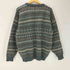 Nor`Easterly Scotland Fair Isle Sweater Knit スコットランド製 総柄 PURE NEW WOOL ウール フェアアイル ニット セーター メンズ 42