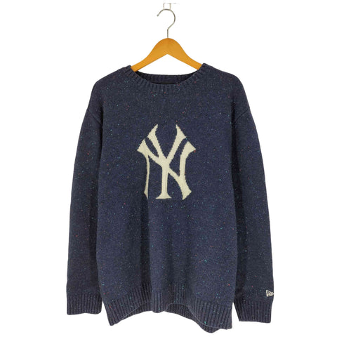 ニューエラ NEW ERA Sweater New York Yankees MLB Rain Dot ネップ クルーネックニット メンズ import:XL