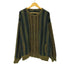 Eugenio Diaz GRUNGE STRIPED MOHAIR CARDIGAN モヘア ポリ アクリル スエード パイピング マルチストライプ シャギー ニット カーディガン 毛長 グランジ メンズ 7