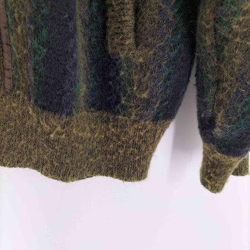 Eugenio Diaz GRUNGE STRIPED MOHAIR CARDIGAN モヘア ポリ アクリル スエード パイピング マルチストライプ シャギー ニット カーディガン 毛長 グランジ メンズ 7