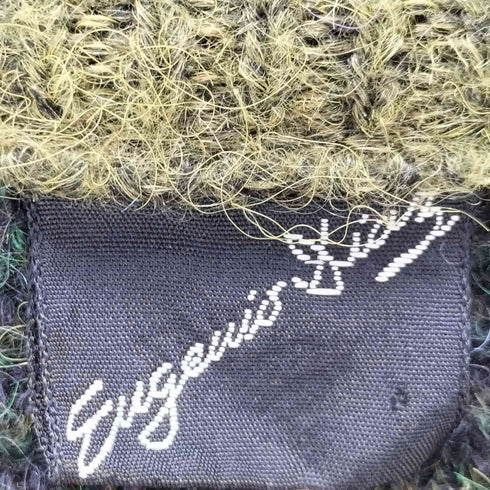 Eugenio Diaz GRUNGE STRIPED MOHAIR CARDIGAN モヘア ポリ アクリル スエード パイピング マルチストライプ シャギー ニット カーディガン 毛長 グランジ メンズ 7