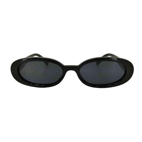 LE SPECS OUTTA LOVE BLACK SMOKE MONO LENS オーバルフレーム サングラス レディース 51-17 140