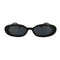 LE SPECS OUTTA LOVE BLACK SMOKE MONO LENS オーバルフレーム サングラス レディース 51-17 140