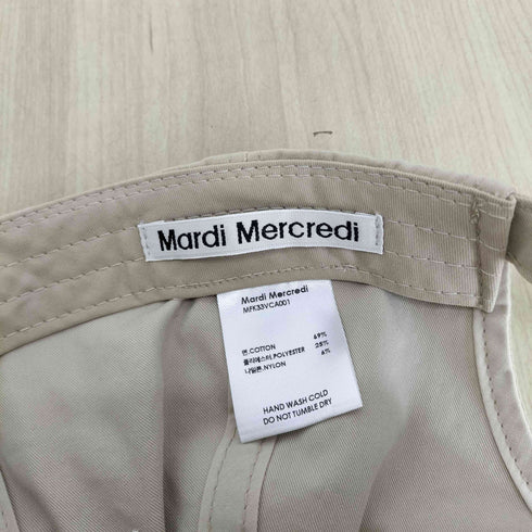 マルディメクルディ Mardi Mercredi ロゴ刺繍ストラップバックキャップ レディース