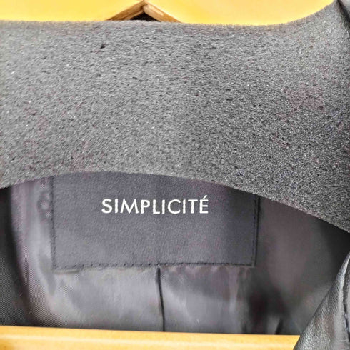 シンプリシテェ SIMPLICITE ラムレザー ダブルライダースジャケット レディース JPN:M