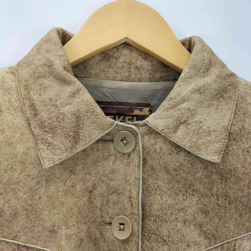 JEKEL ジェケル フランス製 本革 ラムスキン シャツ ジャケット Y2K レディース FR:42