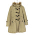 バーバリーブルーレーベル BURBERRY BLUE LABEL 裏地チェックライナー ラクーンファー フードコート レディース 38