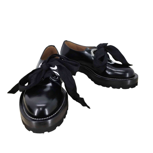 マルニ MARNI Made In Itary Leather Derby Shoes イタリア製 レース リボン レザー ドレス ダービー シューズ ローファー レディース