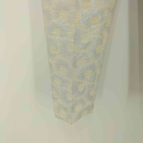 ウィークエンドマックスマーラ Weekend Max Mara フラワーモチーフ シルバー ジャガードパンツ レディース 8