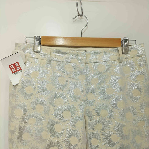 ウィークエンドマックスマーラ Weekend Max Mara フラワーモチーフ シルバー ジャガードパンツ レディース 8