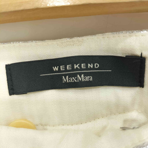 ウィークエンドマックスマーラ Weekend Max Mara フラワーモチーフ シルバー ジャガードパンツ レディース 8
