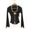 デシグアル Desigual Maria Escote ビクトリアンコルセット レースアップニットトップス レディース JPN:XS