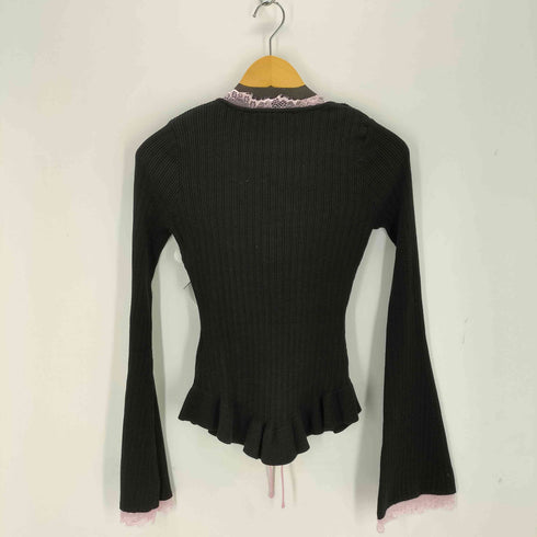 デシグアル Desigual Maria Escote ビクトリアンコルセット レースアップニットトップス レディース JPN:XS