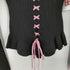 デシグアル Desigual Maria Escote ビクトリアンコルセット レースアップニットトップス レディース JPN:XS