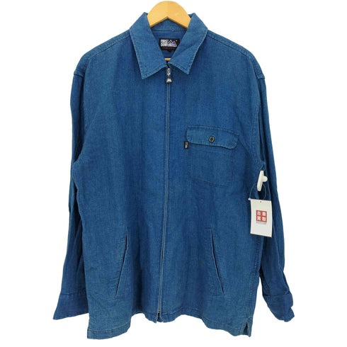 ファーストダウン FIRST DOWN ジップアップ デニム シャツジャケット メンズ import:L