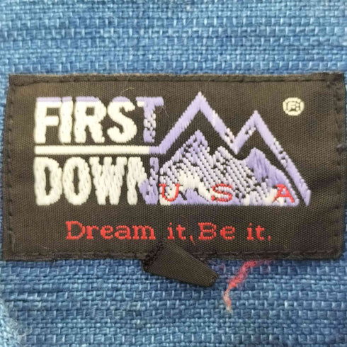 ファーストダウン FIRST DOWN ジップアップ デニム シャツジャケット メンズ import:L