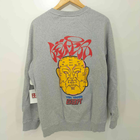 エドウィン EDWIN HEALTH SWEAT ヨーロッパ企画 両面 アートワーク プリント クルーネックスウェット メンズ import:M