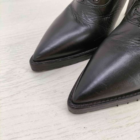 ジョンローレンスサリバン JOHN LAWRENCE SULLIVAN レースアップ レザーヒールブーツ レディース 25